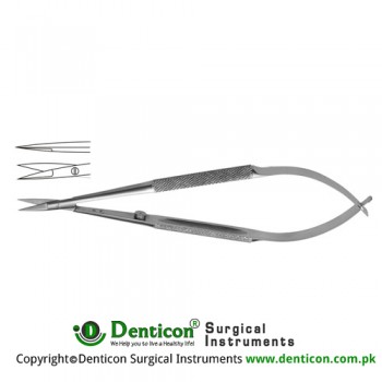 Micro Scissor Straight - Round Handle Stainless Steel, 23 cm - 9" Blade Size 10 mm